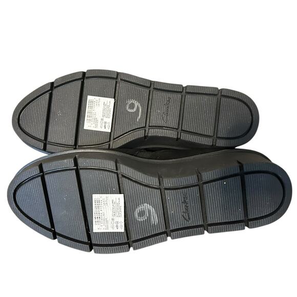 Clarks Women's Collection Airabell Mid Shoes Wedge Black Suede Size 7.5M - Picture 5 of 7